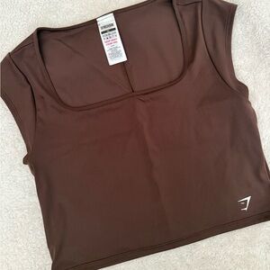 GYMSHARK CAP SLEEVE CROP TOP